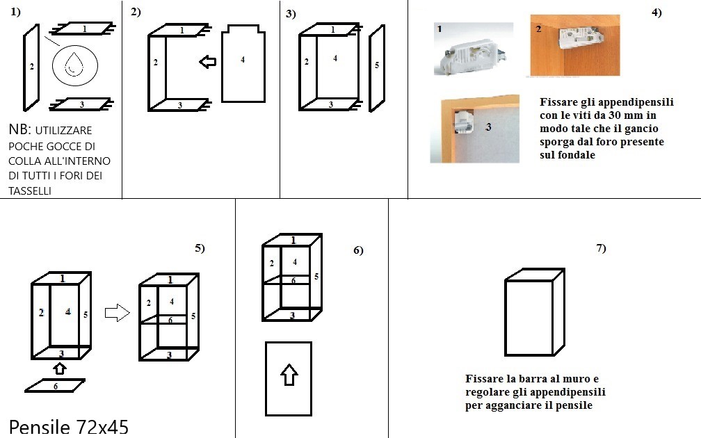 Pensile Cucina in Legno Nobilitato Rovere Mobile Alto con 1 Anta, Pensile Componibile Moderno Made in Italy (H72XL60XP33cm) - immagine 4